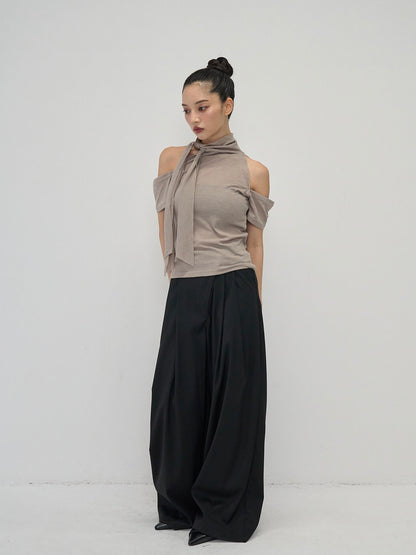 drape off shoulder tops
