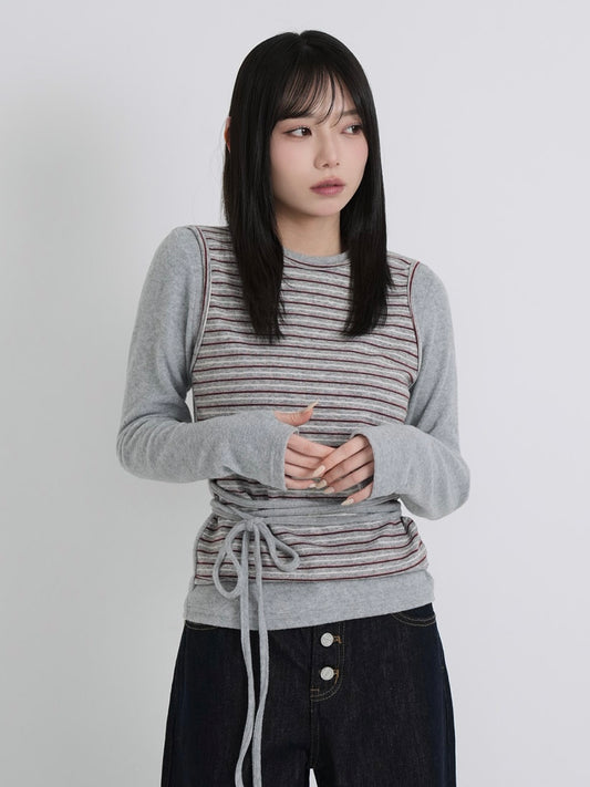 layered border wrap ribbon tops