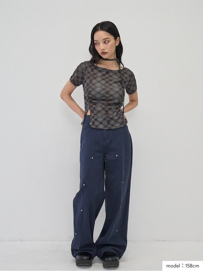 check scarf slit tops
