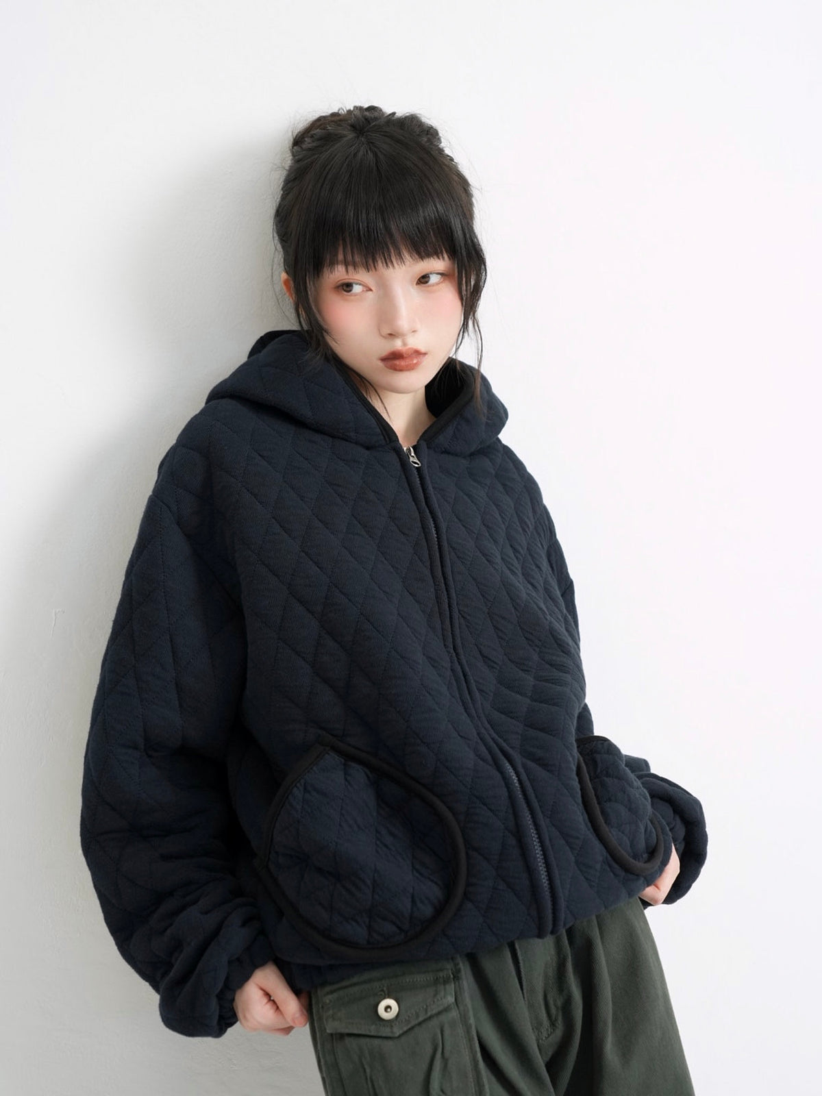 soft quilting hoodie