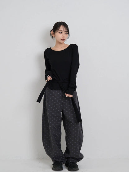 star dot balloon pants