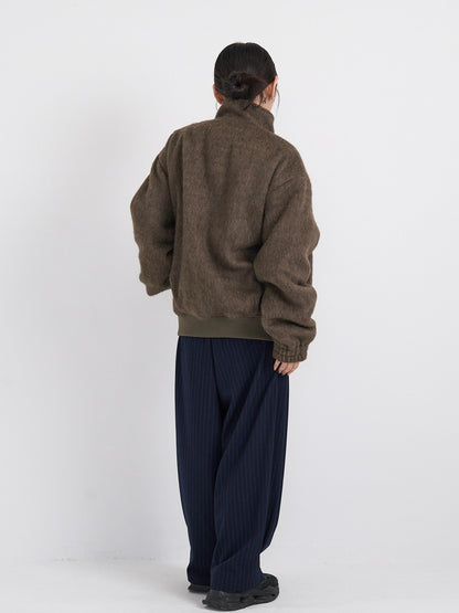 mohair snap blouson