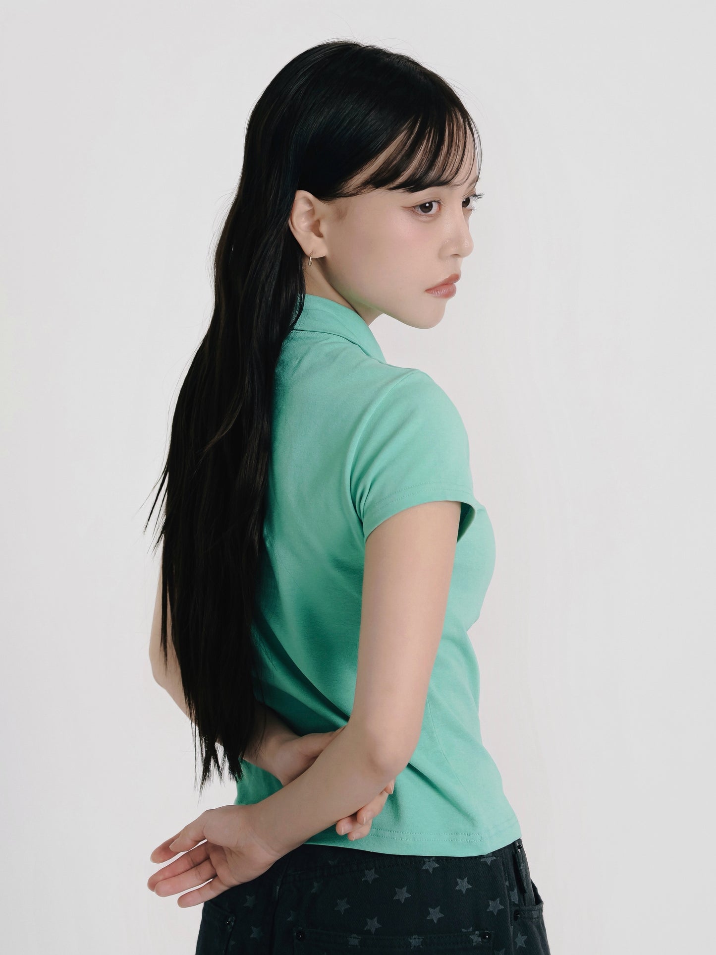 mini collar compact tops