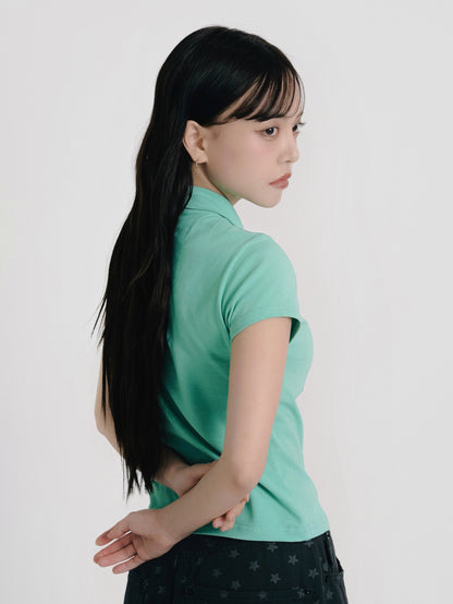 mini collar compact tops
