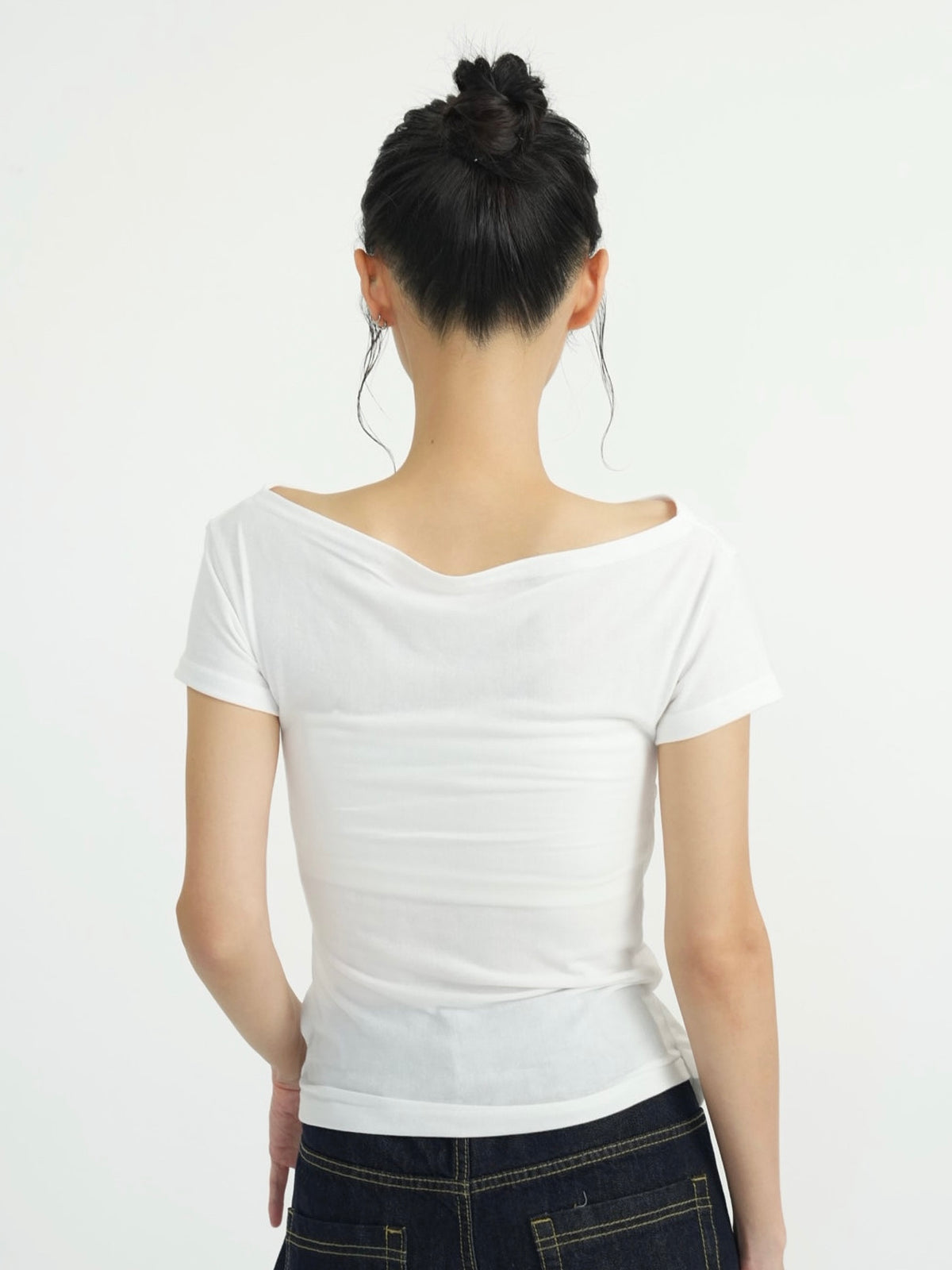 side tie snap tops