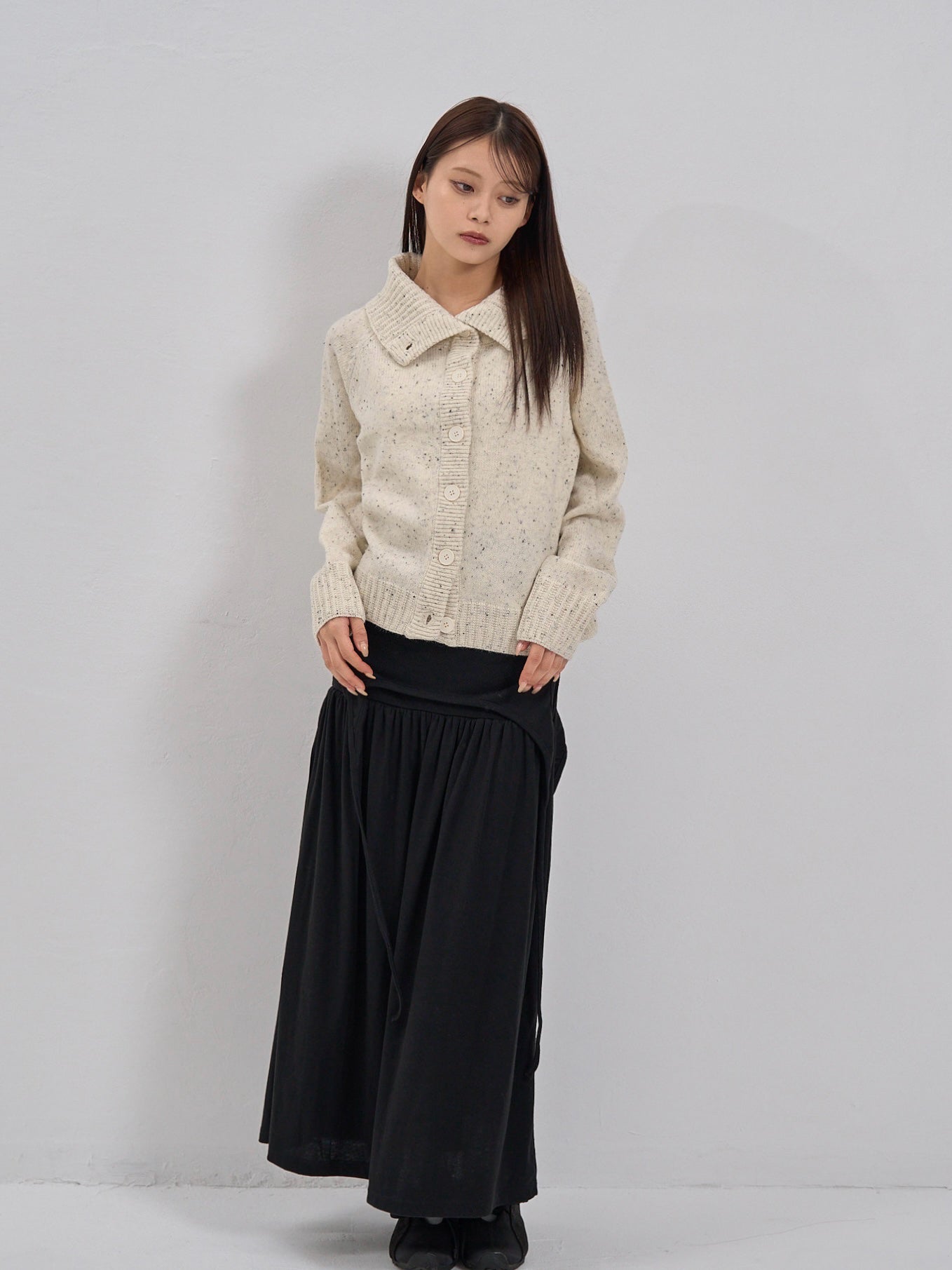 drape gathered long skirt