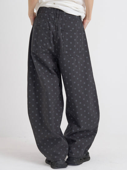 star dot balloon pants
