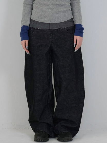 waist block corduroy pants
