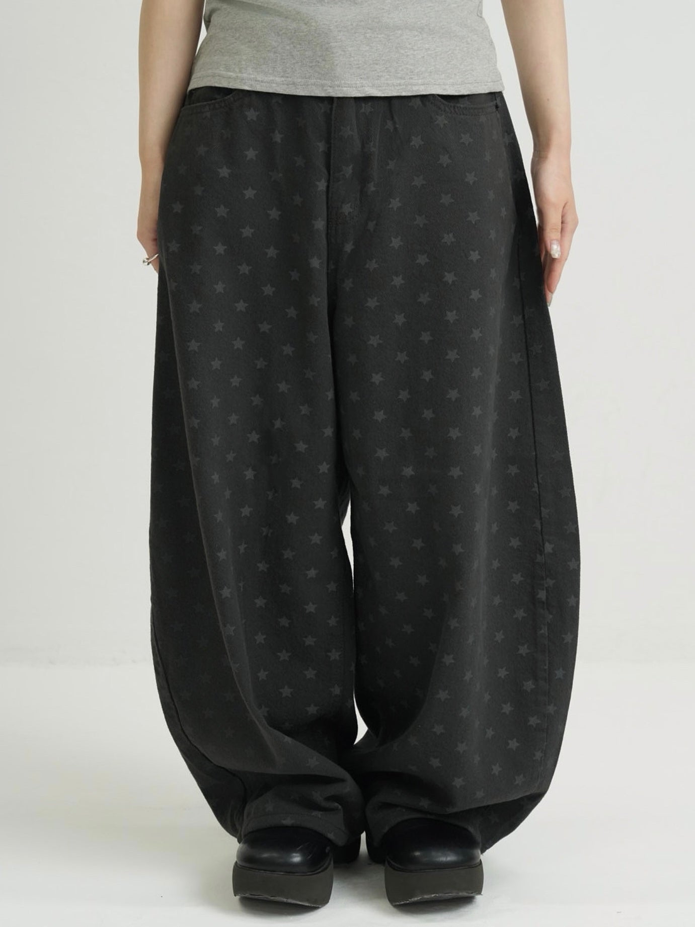 star dot balloon pants