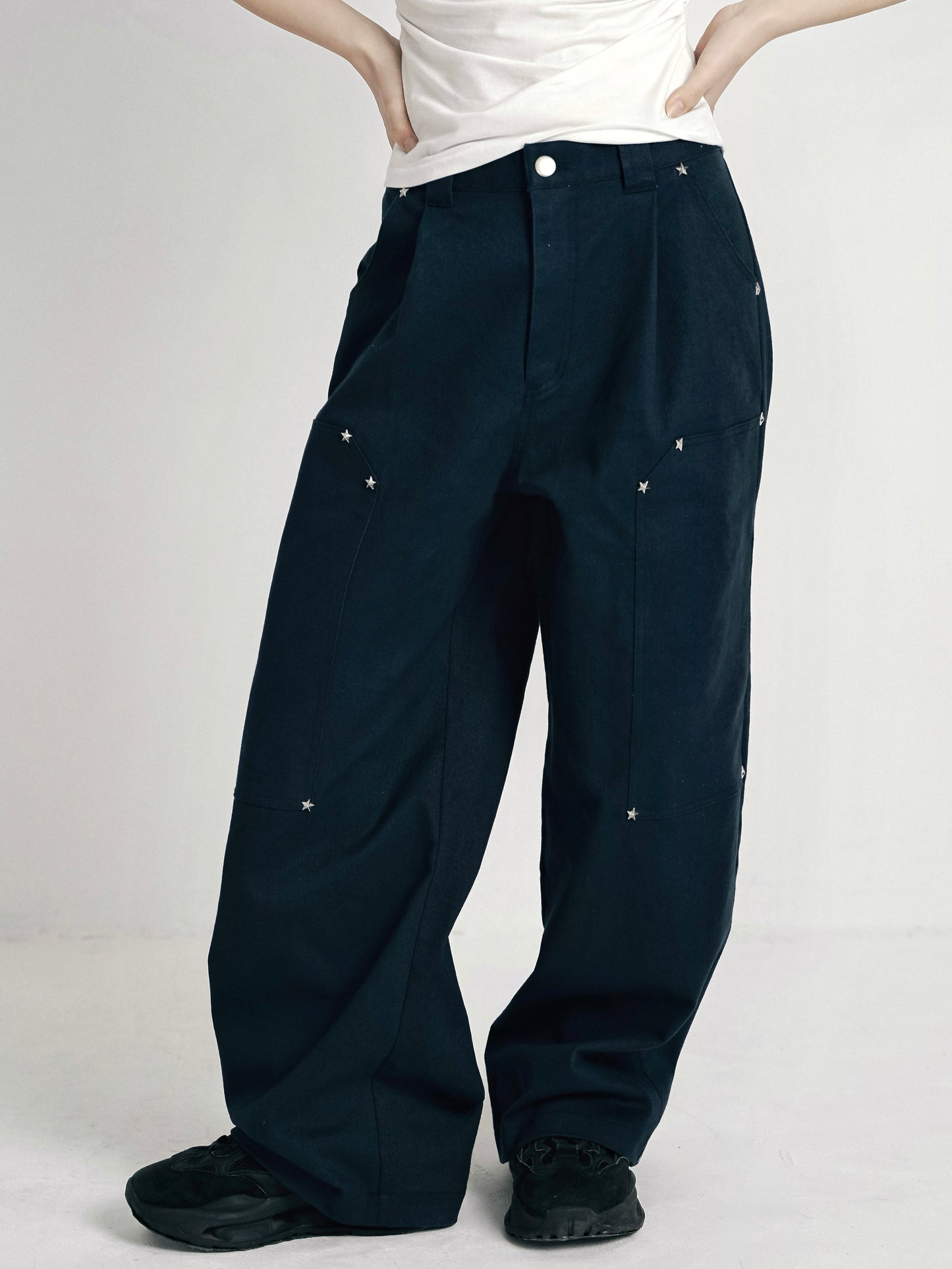 mini studs wide pants