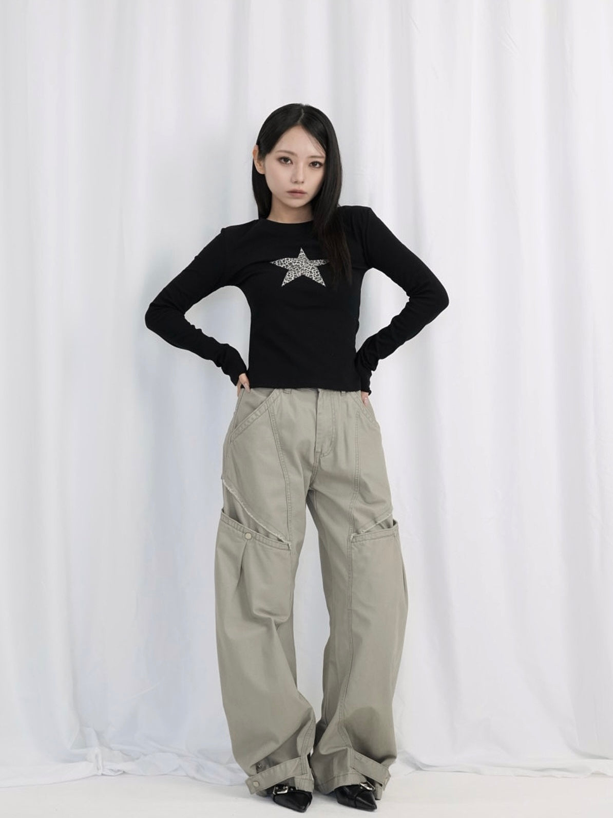 star leopard long t