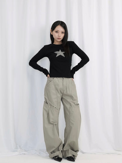 star leopard long t