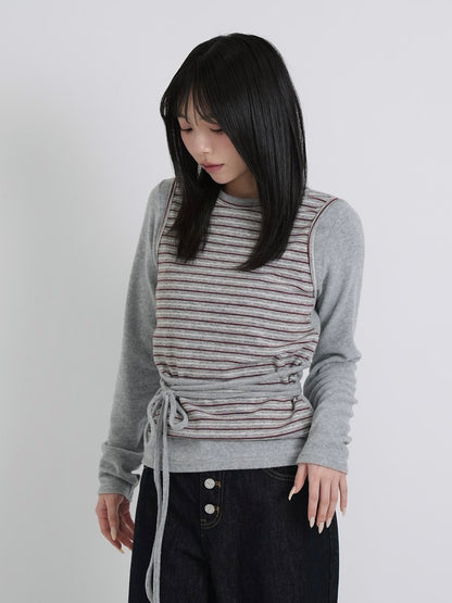 layered border wrap ribbon tops