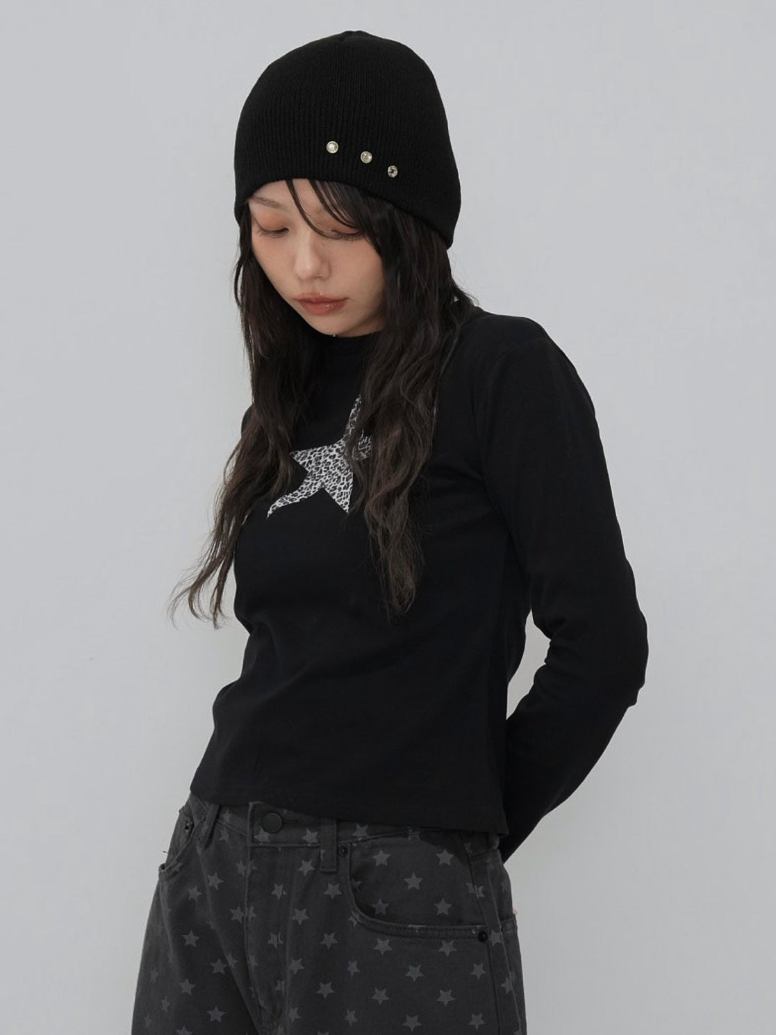 star leopard long t