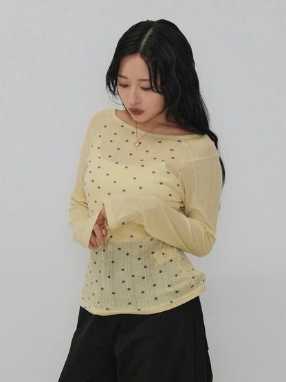 light dot raglan tops