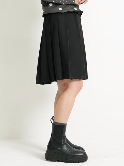 frill waist pleated skirt