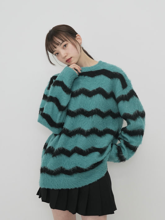 wave mohair knit