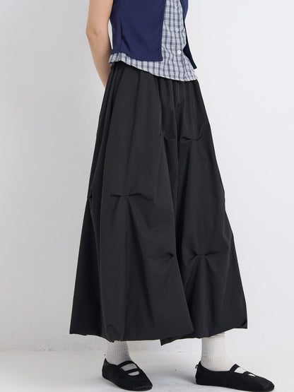 pintuck balloon skirt