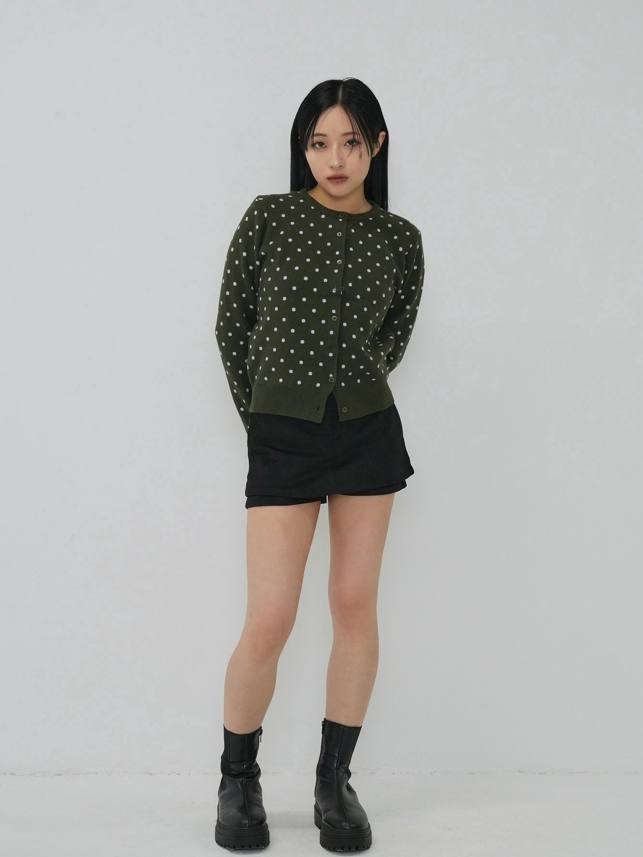 soft dot knit cardigan