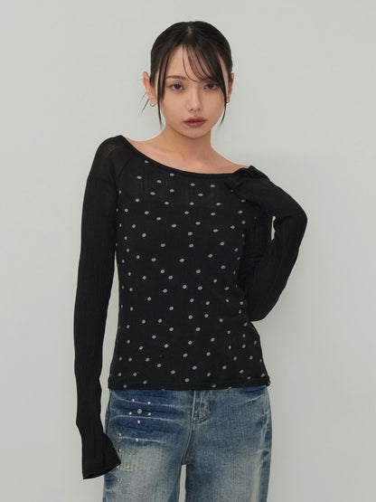 light dot raglan tops