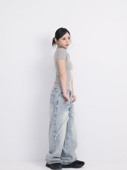 slim hook detail tops