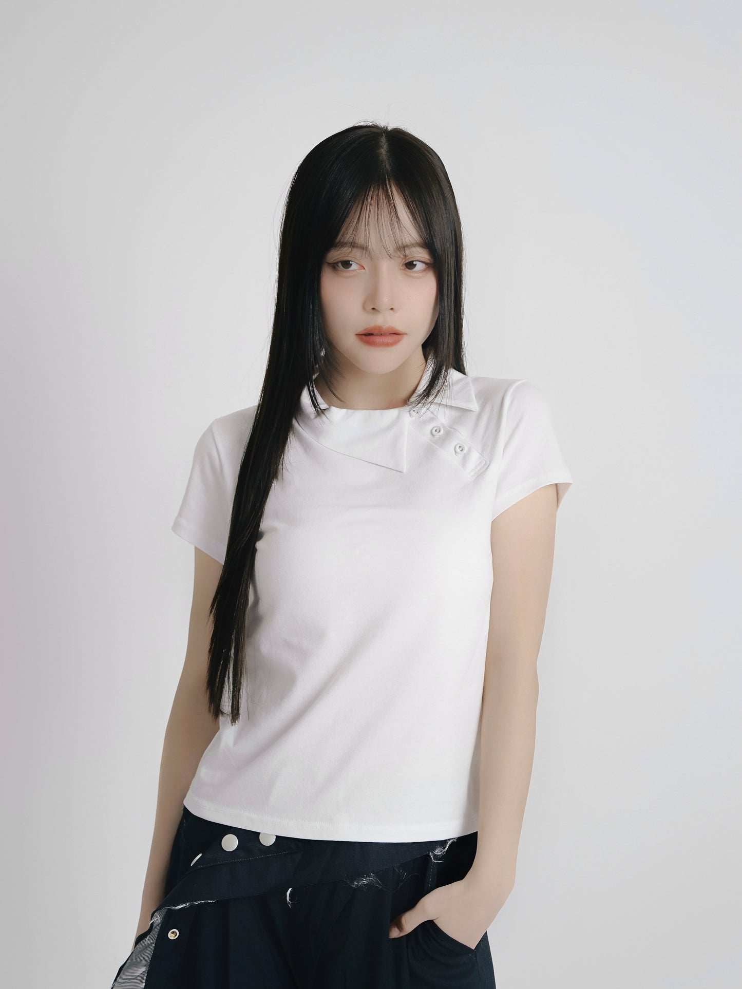 mini collar compact tops