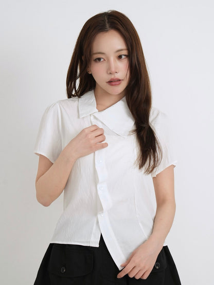 pleated draped blouse
