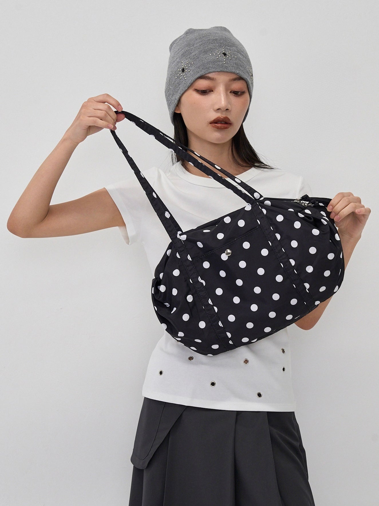 polka dot bag