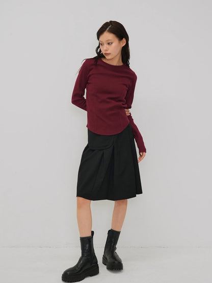 step pleats skirt