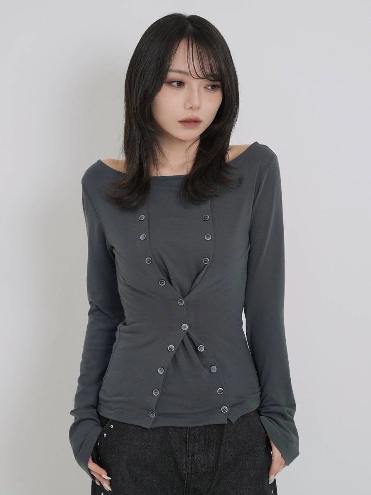 double row button tops