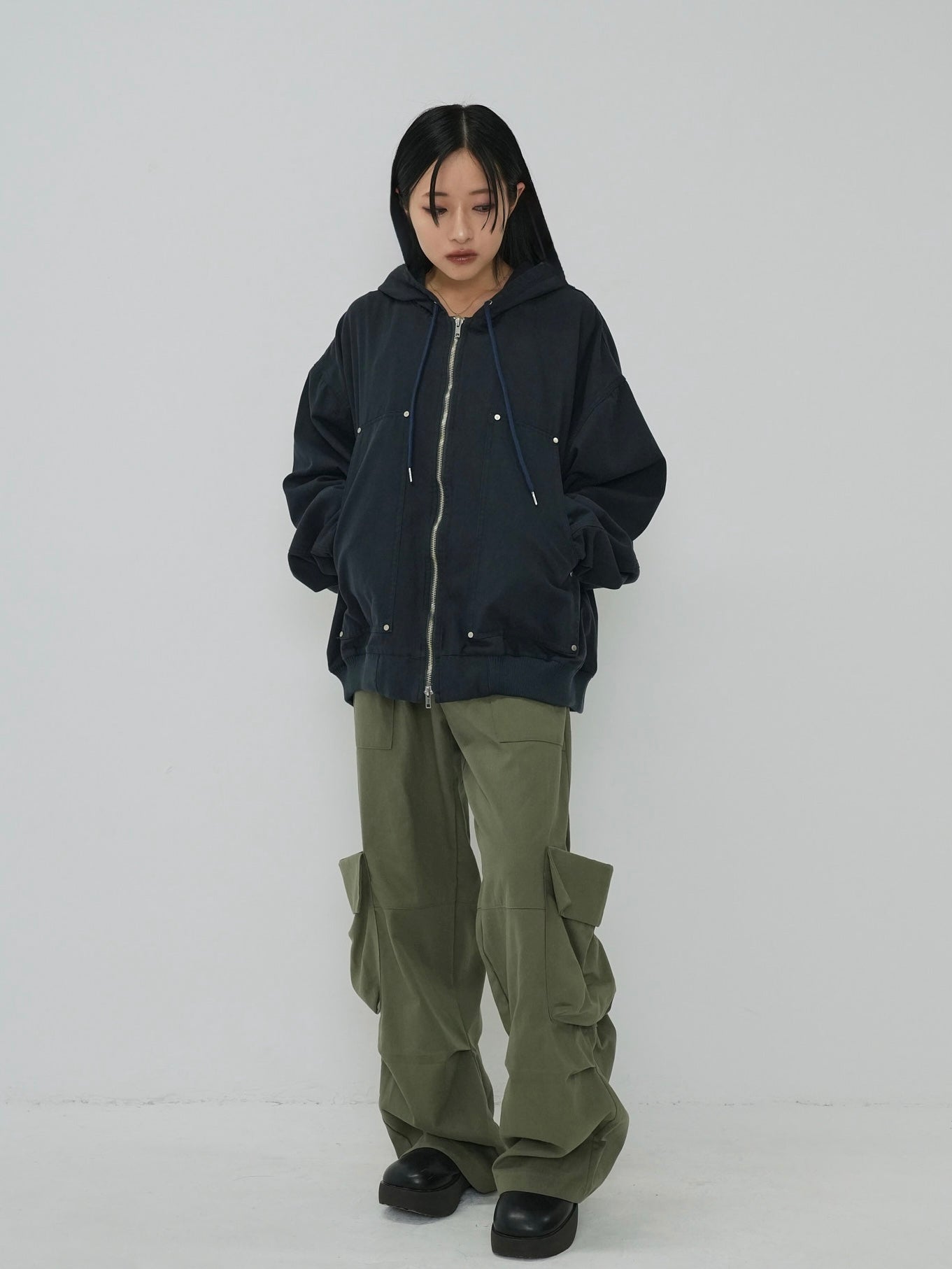 folding waist jogger pants