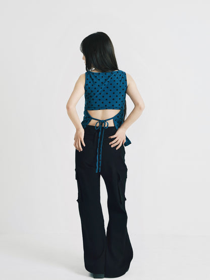dot back cut out tops