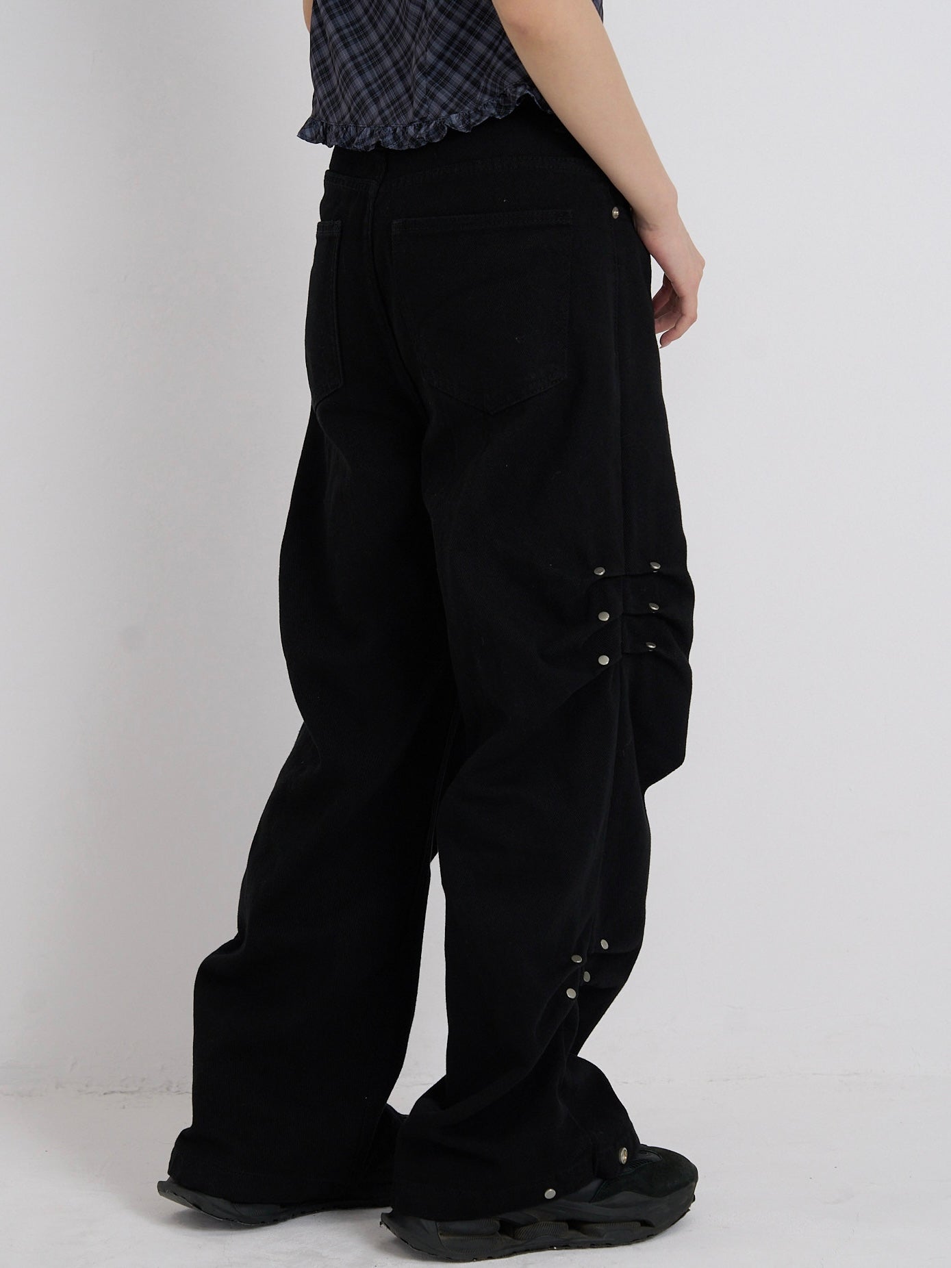 cotton side eyelet pants