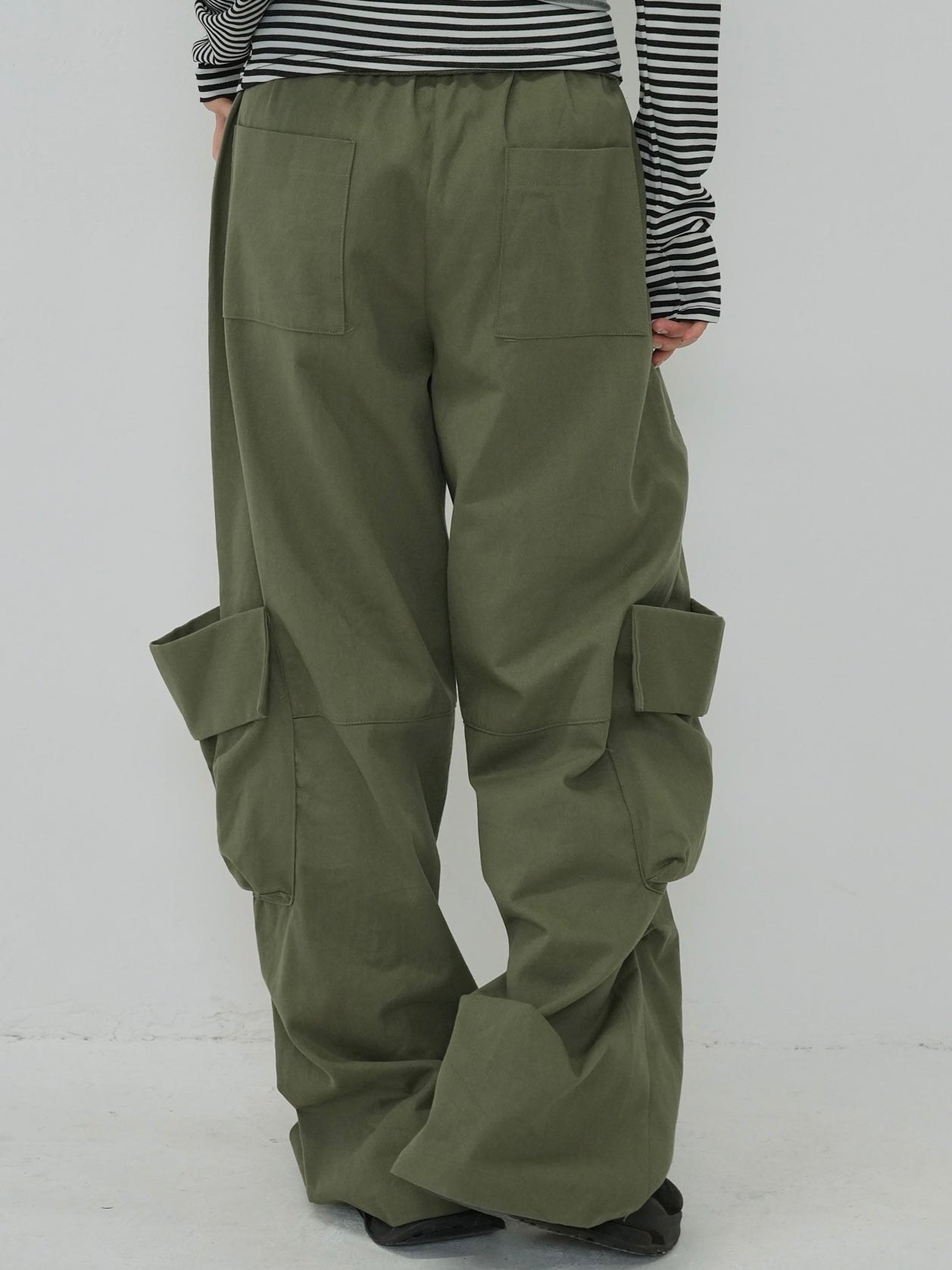 folding waist jogger pants