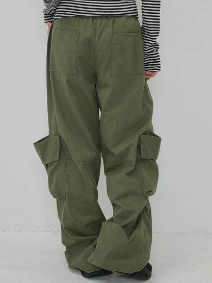 folding waist jogger pants