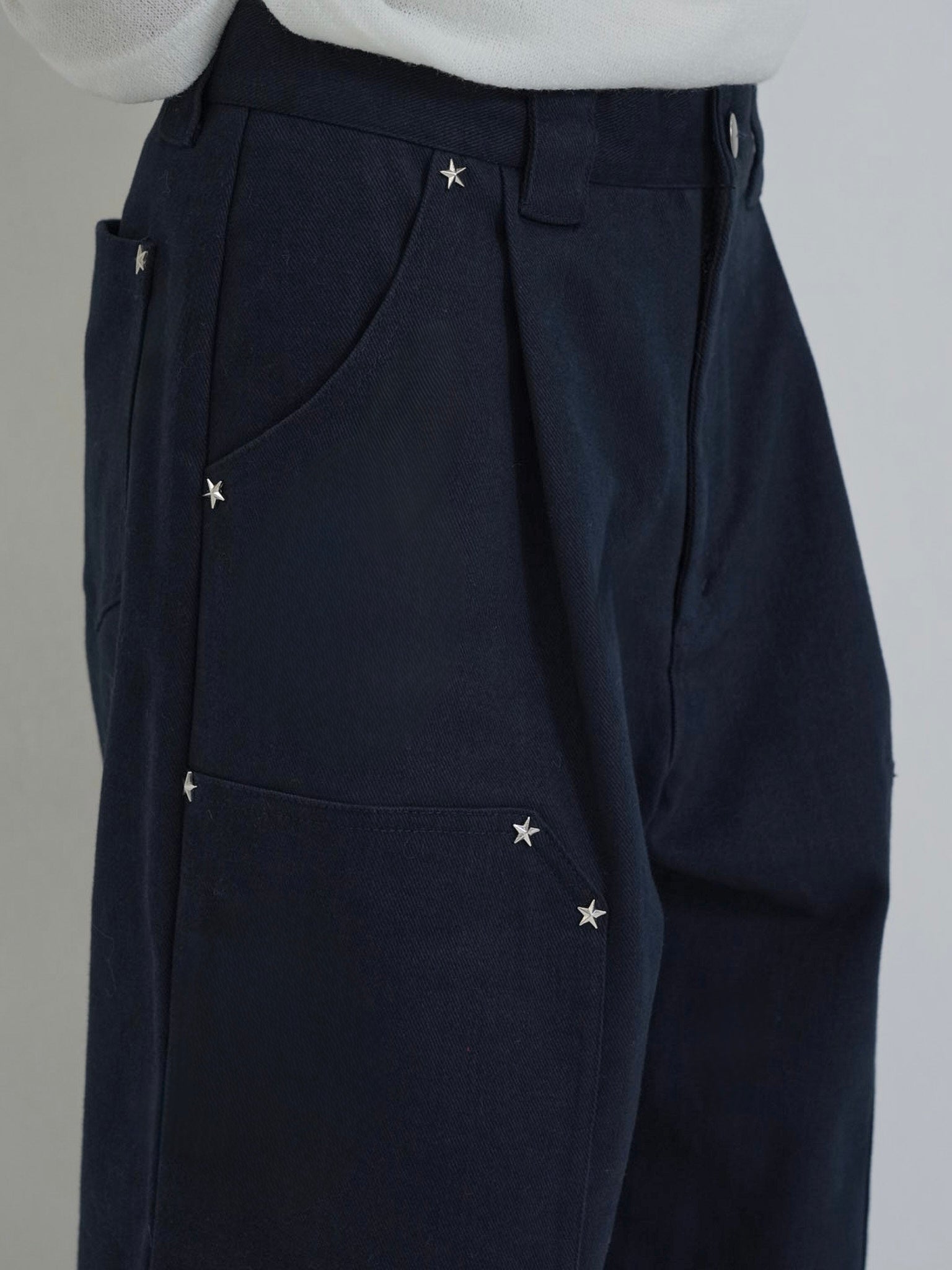 mini studs wide pants｜ミニスタッズワイドパンツ｜大人ガーリー