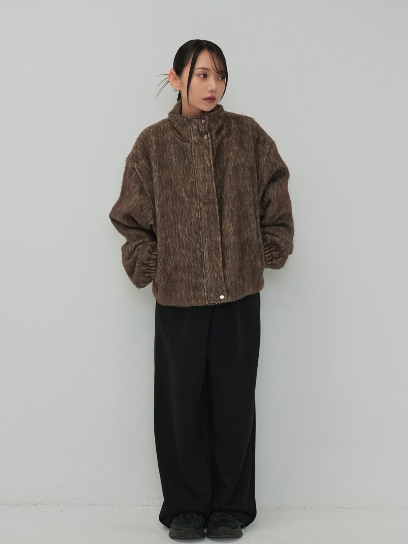 mohair tuck blouson