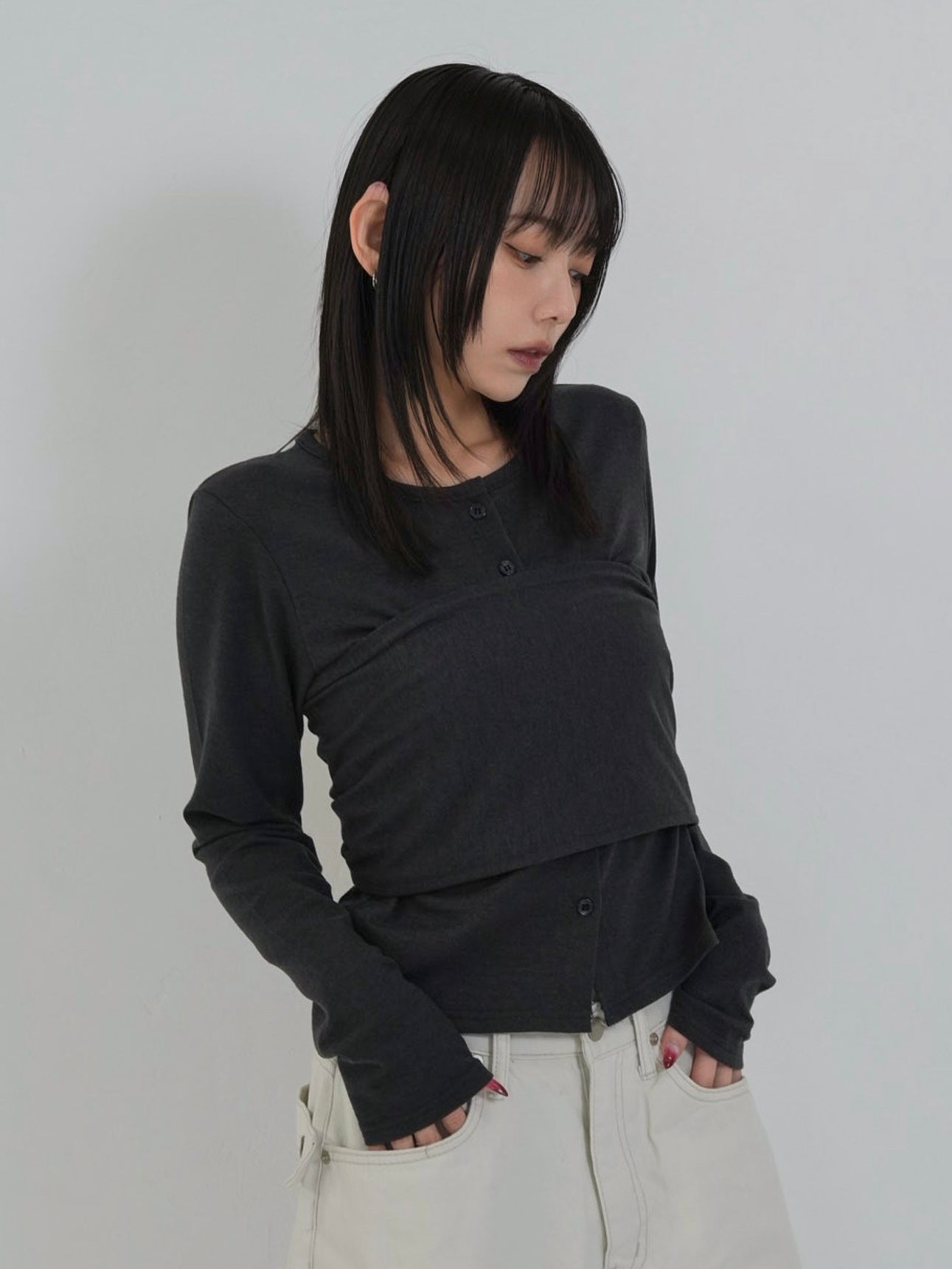 tie bustier cardigan