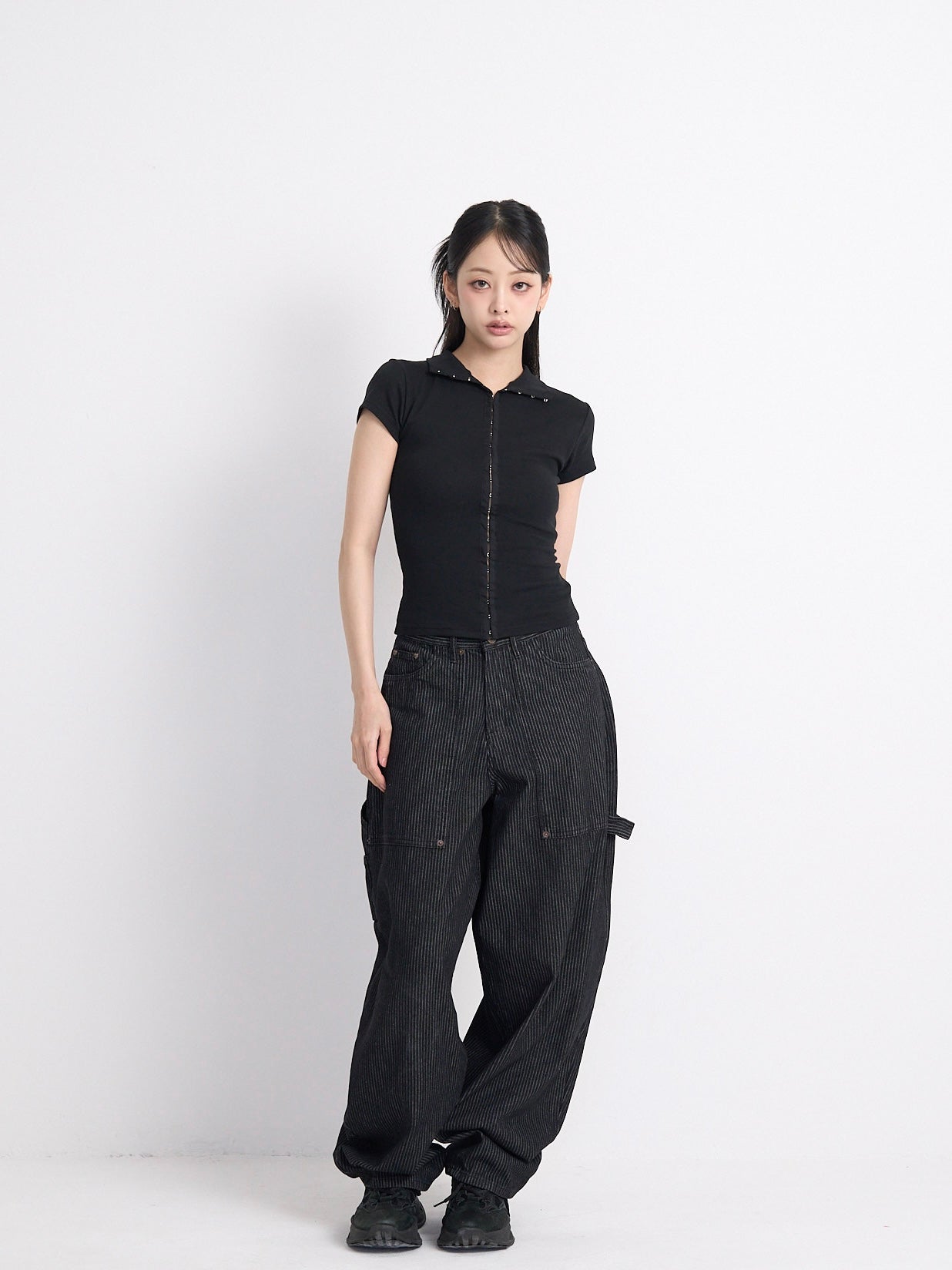 slim hook detail tops