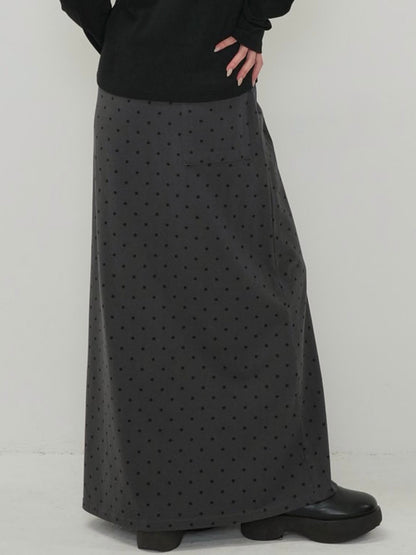 dot maxi skirt