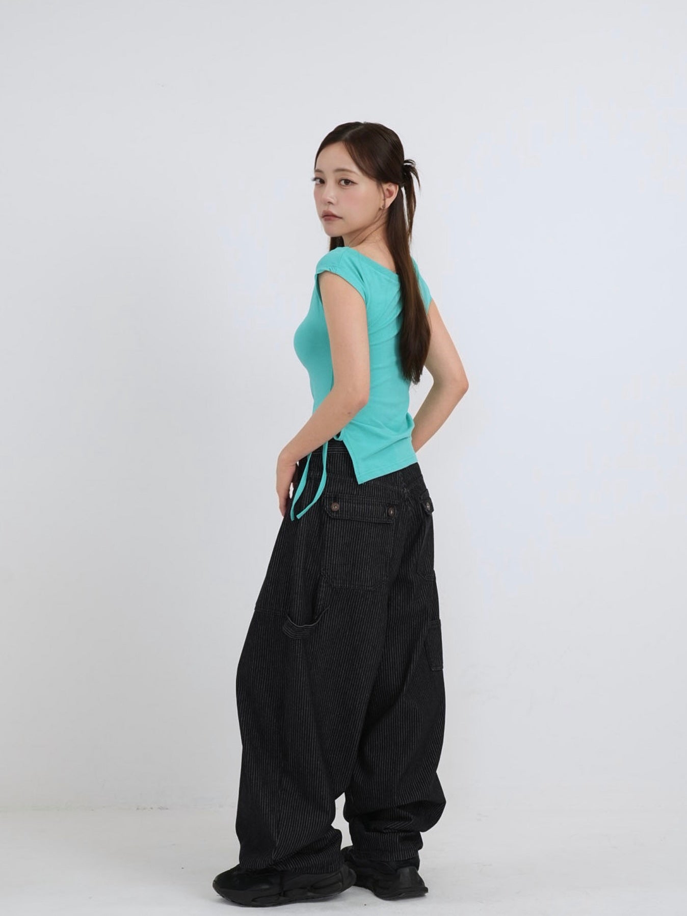 rhinestone motif slit tops