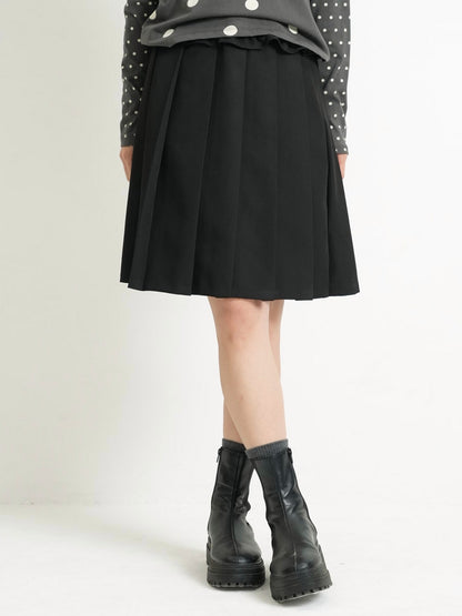 frill waist pleated skirt