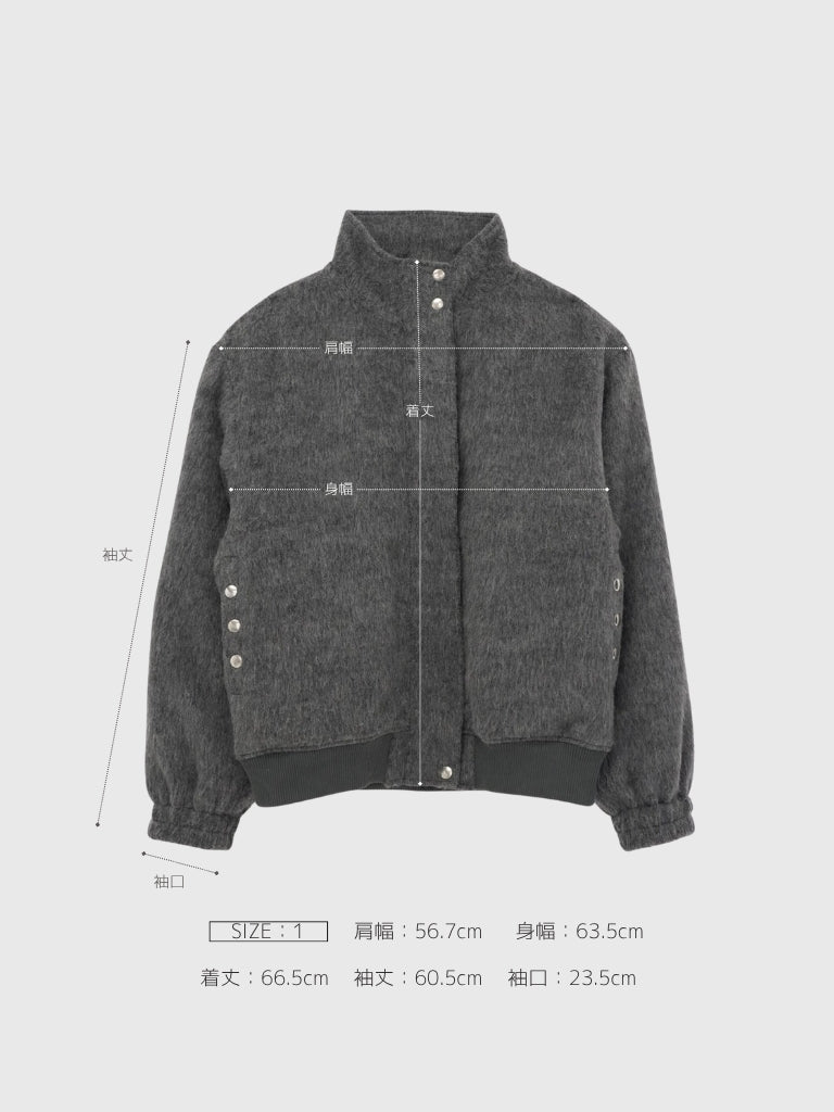 mohair snap blouson