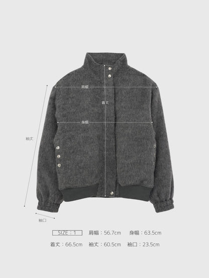 mohair snap blouson