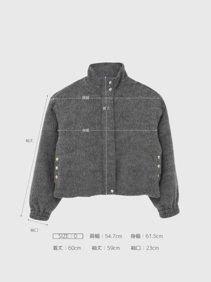 mohair snap blouson