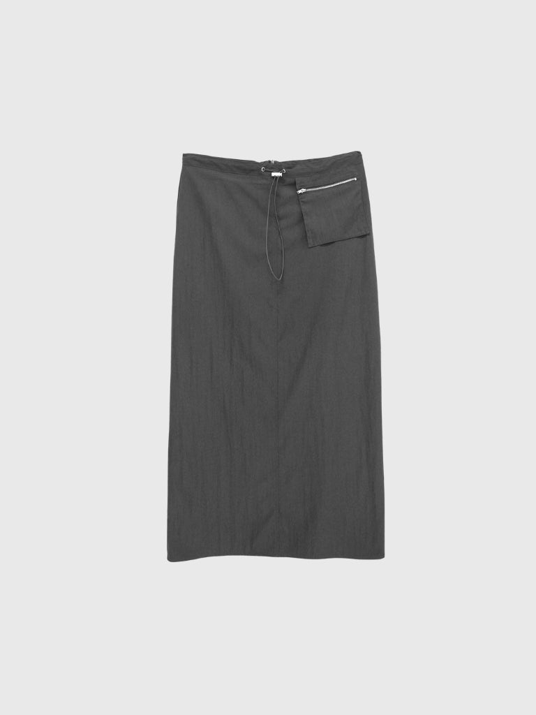 back slit long skirt