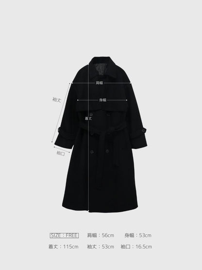 trench wool coat