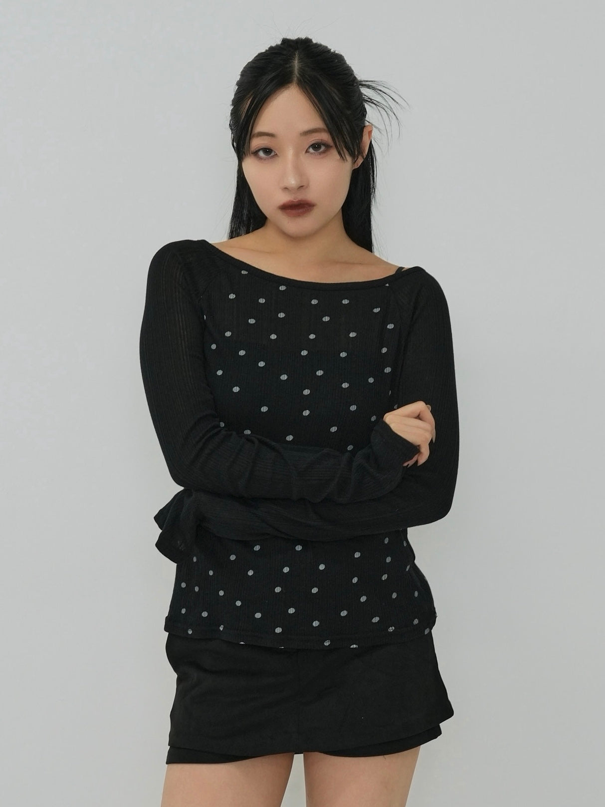 light dot raglan tops