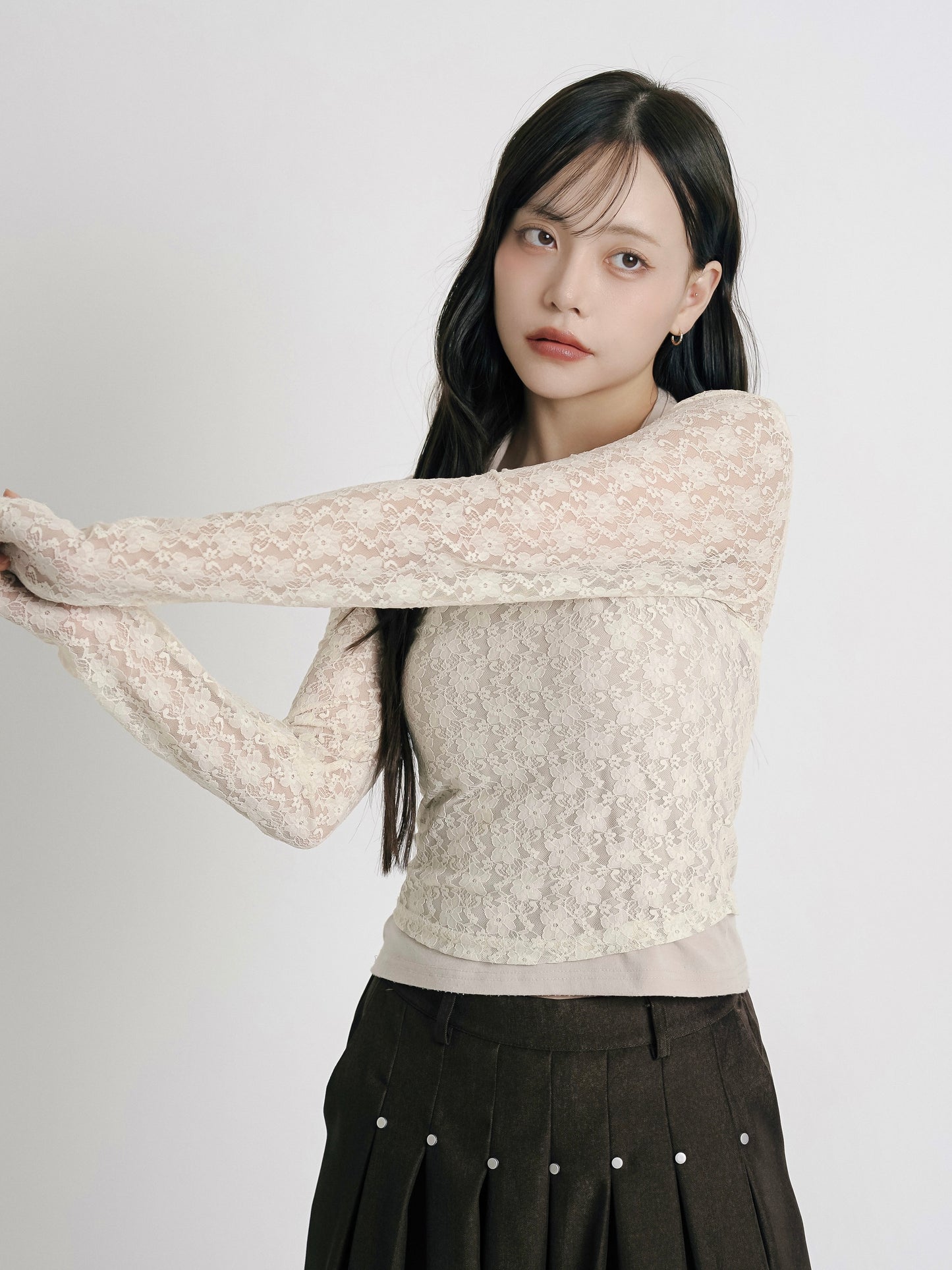 layered lace halter tops