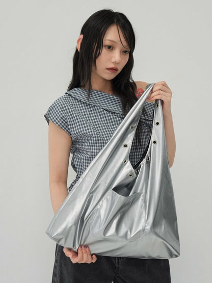 eyelet shoulder bag